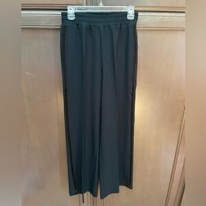 See by Chloe Pants size 36 Navy with black side ladder detail elastic waist